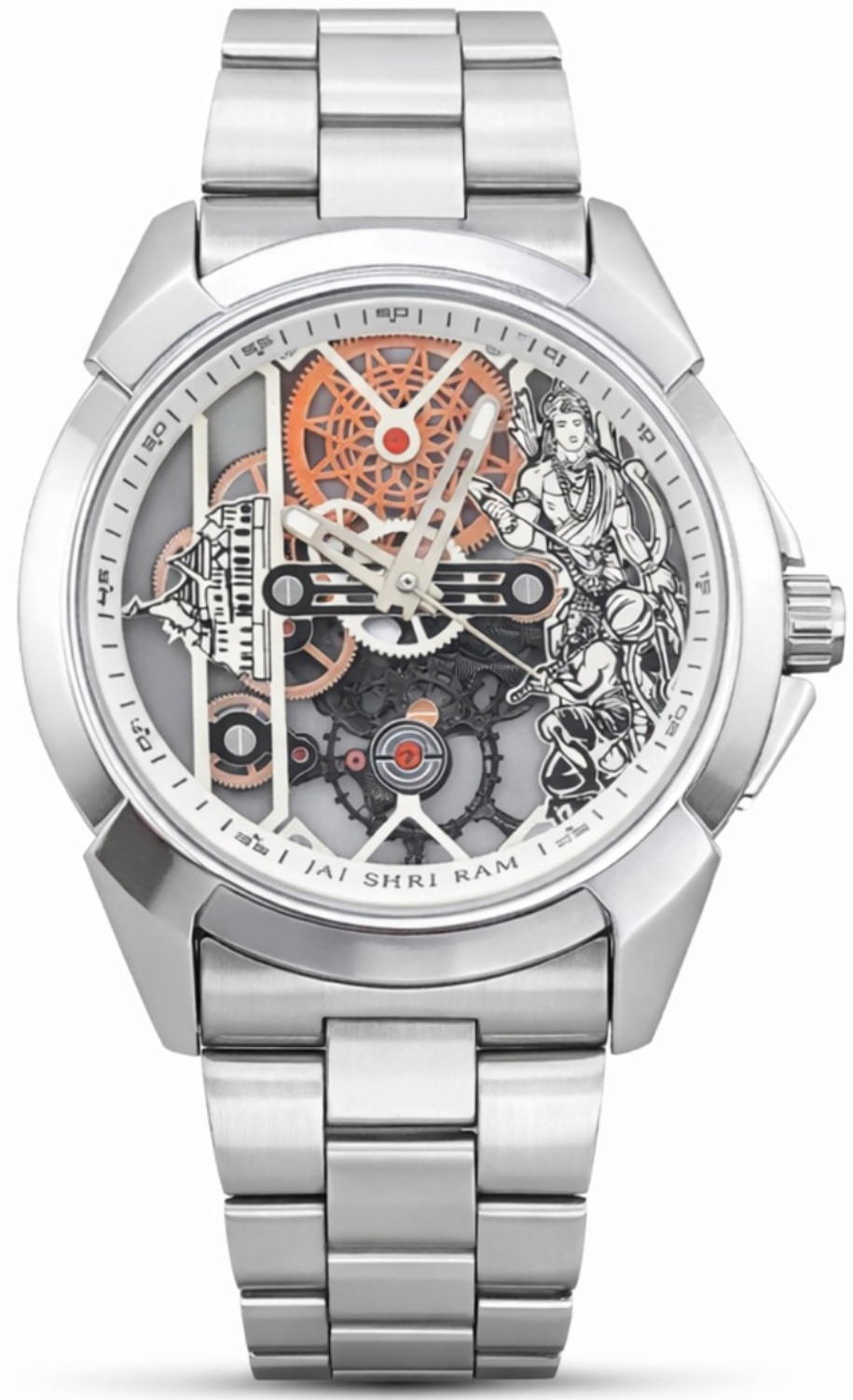 Image of LOOFTRADER SR-SKEL-2026 JAI SHRI RAM Skeleton Automatic Watch Analog Watch - For Men