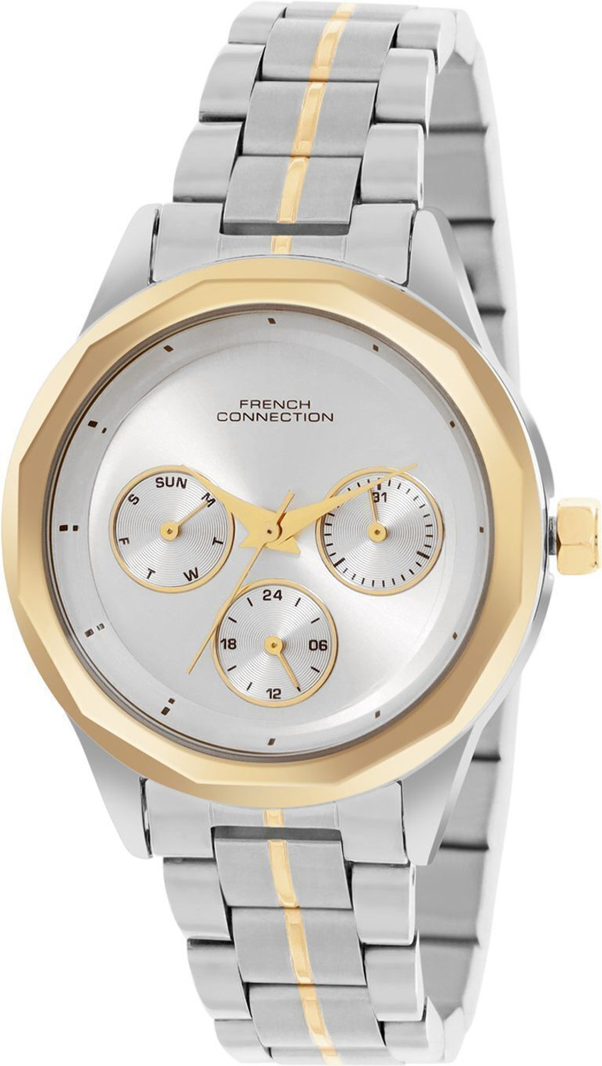 Image of French Connection LUNA Luna Silver Sunray Dial | Analog Watch For Women's | FCH06TM Analog Watch - For Women