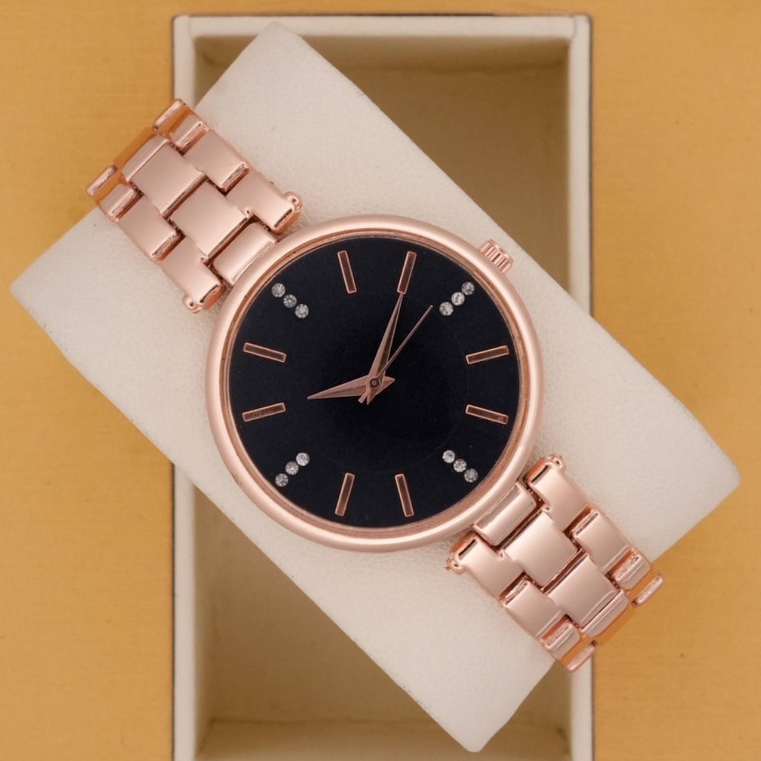 Rose Gold Watch Set of 2 with Heart Bracelet Pack of 2 - Image 2