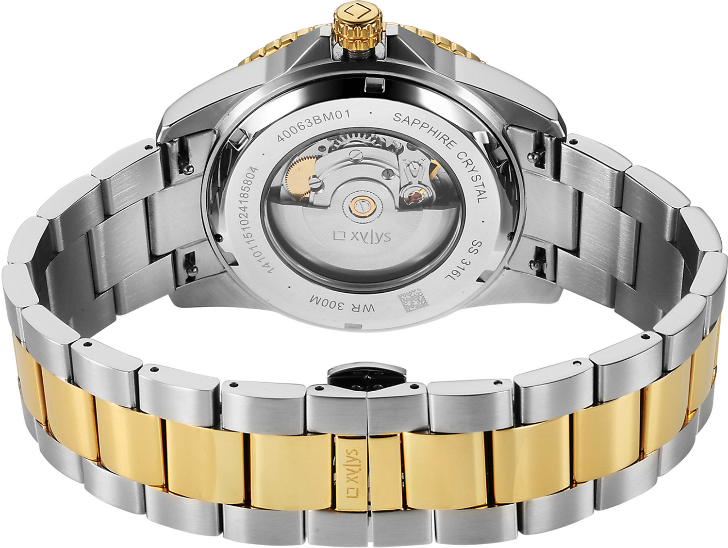 Image of XYLYS Sparkle Xylys Automatic with Date Black Dial Two Toned Stainless Steel Strap Analog Watch - For Men