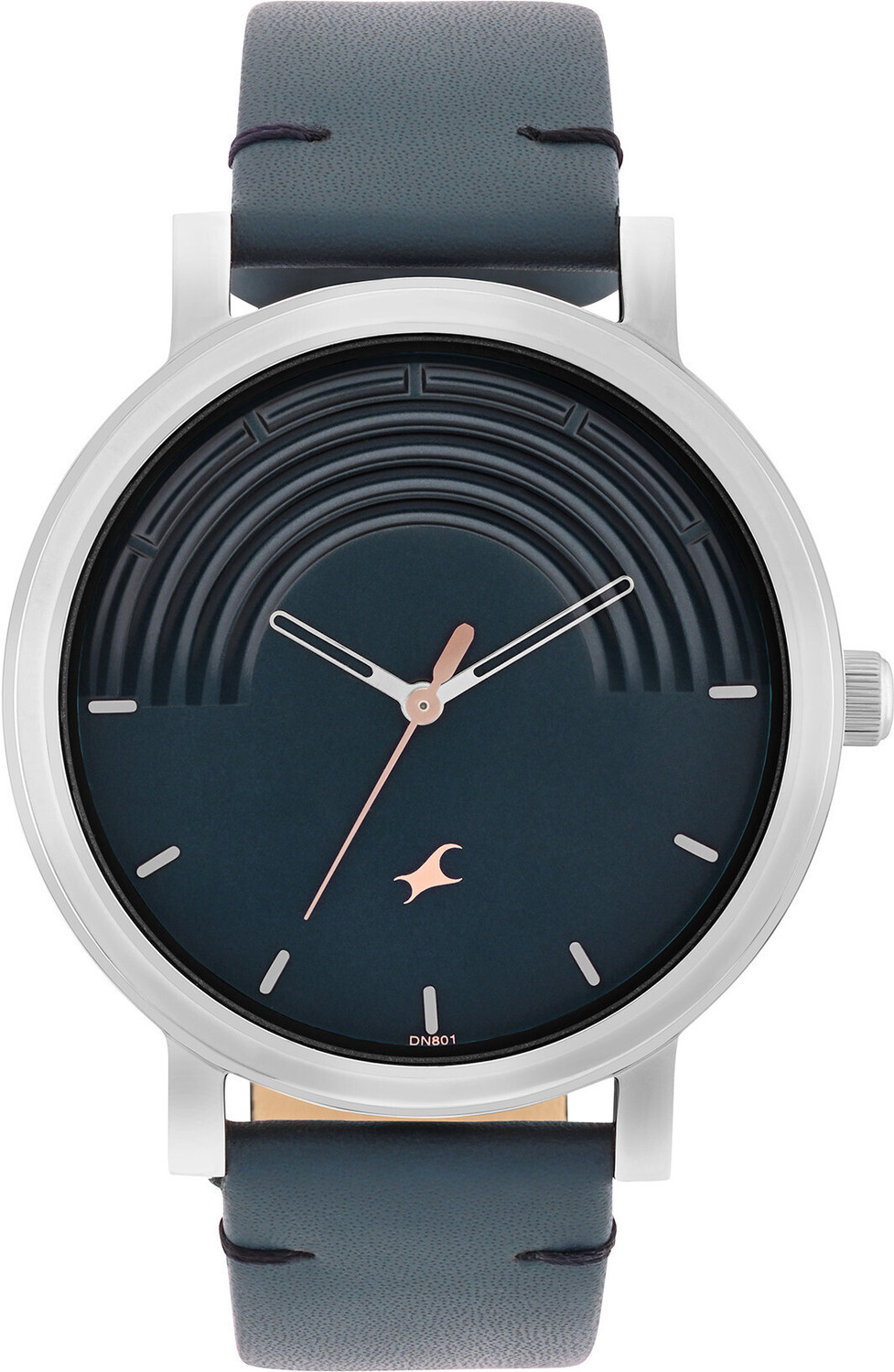 Image of Fastrack Fastrack Crush Blue Dial Blue Leather Strap Analog Watch - For Men