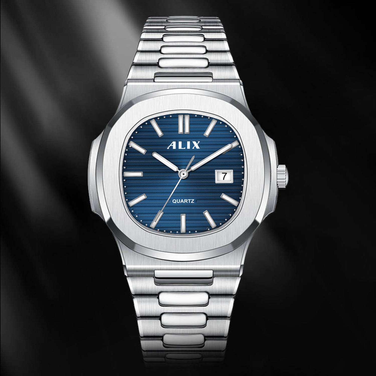 Alix 3052 Silver Blue Dial Men's Watch - Image 1