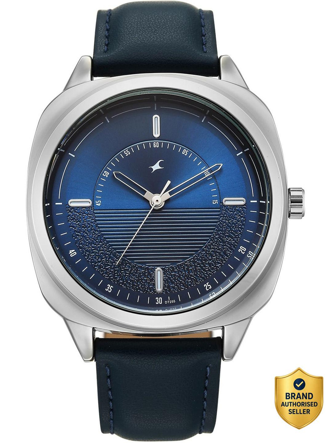 Image of Fastrack Stunners X Fastrack Stunners X Quartz Dark Blue Dial Blue Leather Strap Analog Watch - For Men