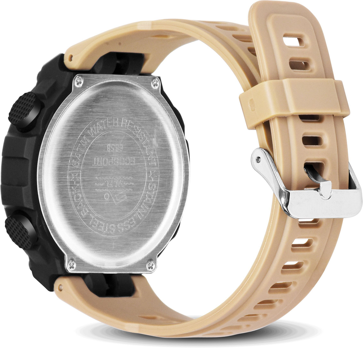 Image of M7 By Metronaut Stylish Stylish Matte Black Dial With Khaki Strap with Backlight & Alarm Sports Digital Watch - For Men