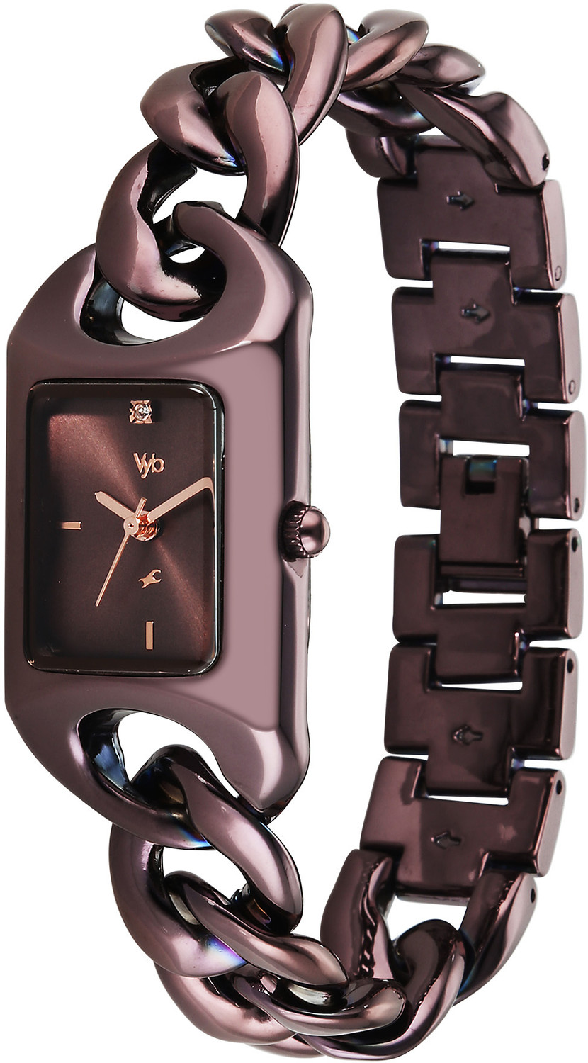 Image of Fastrack Vyb Prodigy Fastrack Vyb Prodigy Quartz Brown Dial Chocolate Brown Strap Analog Watch - For Women