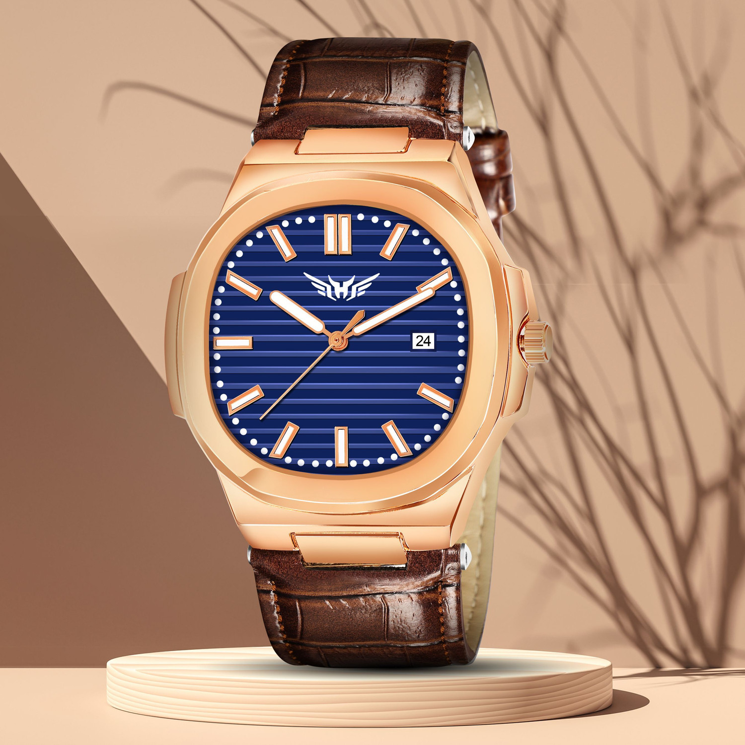 Image of HALA Hala Blue Dial Analog Genuine Leather Strap watch Analog Watch - For Men