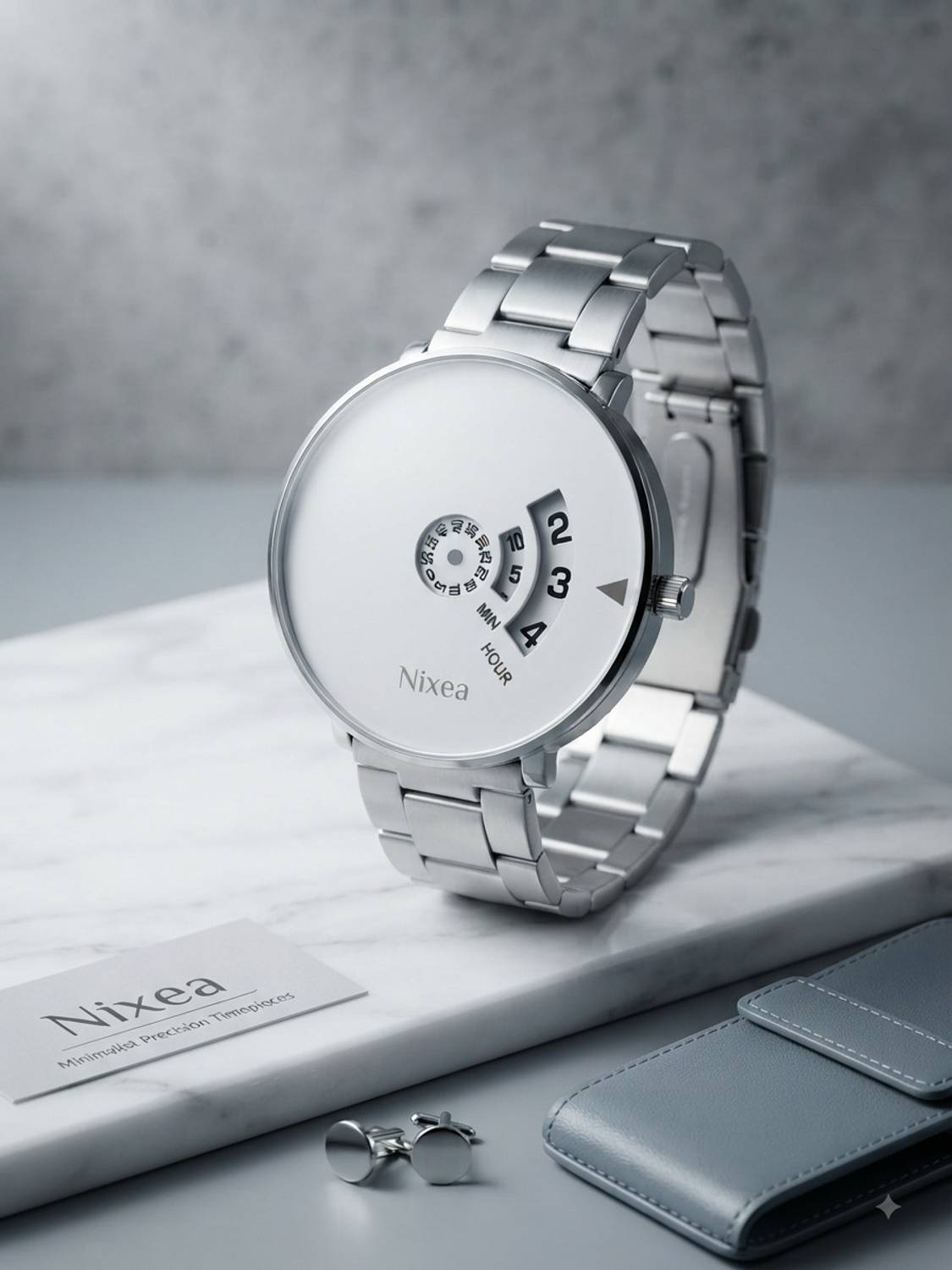 NIXEA 1302-AB PAIDU White Chain Strap Analog Watch - Image 1