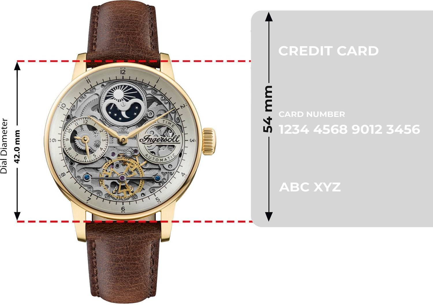 Ingersoll I07704 Gold Skeleton Dial Watch - Men - Image 4