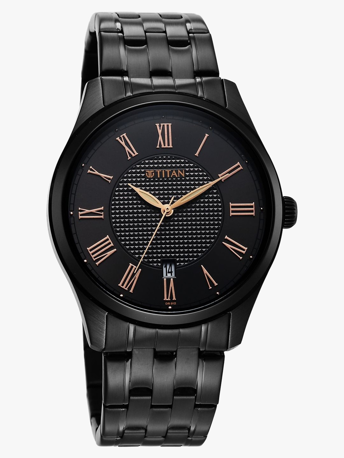 Image of Titan Neo Roman Titan Neo Roman Quartz with Black Dial Black Stainless Steel Strap Analog Watch - For Men