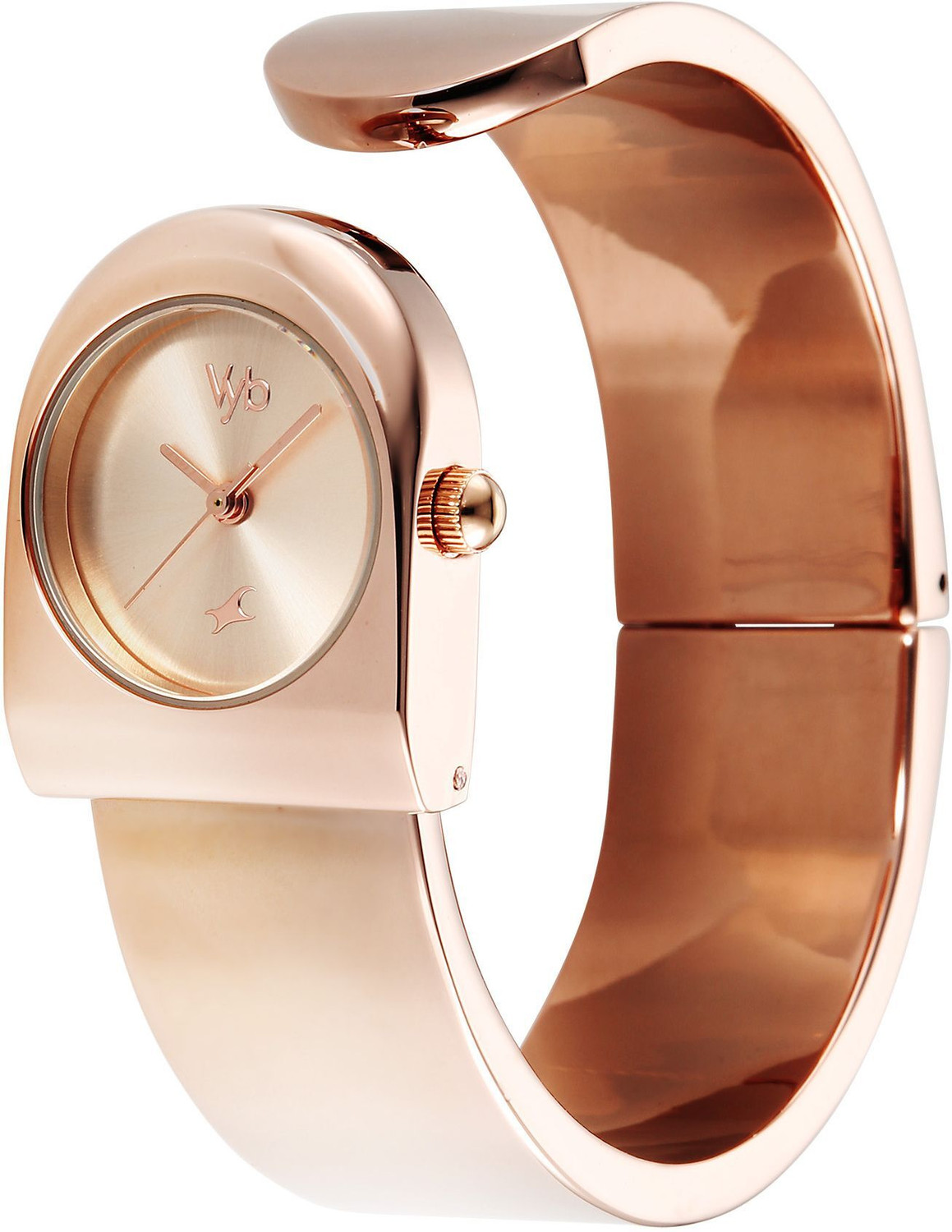 Image of Fastrack Vyb Striker Fastrack Vyb Striker Quartz Rose Gold Dial Rose Gold Strap Analog Watch - For Women