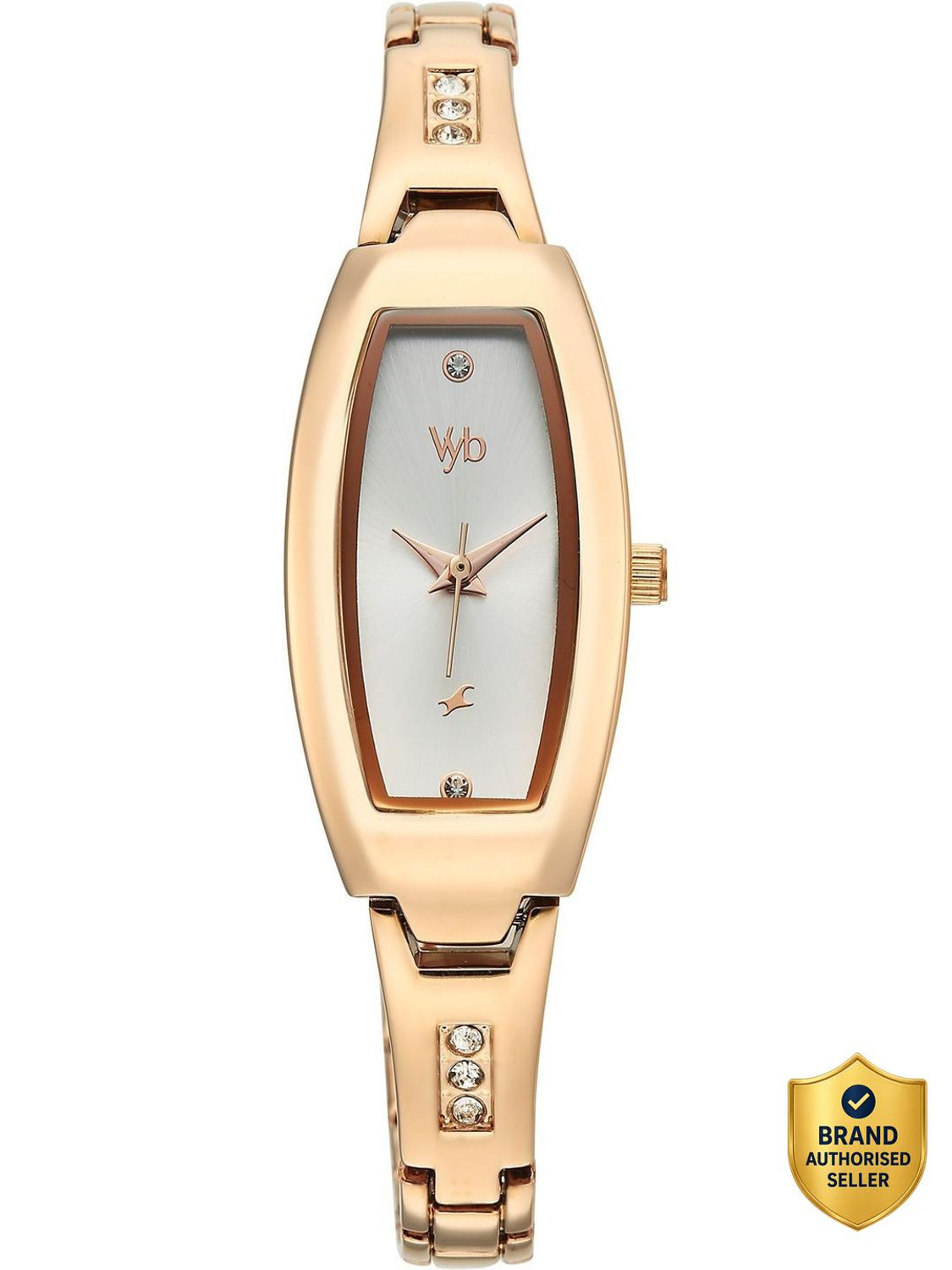 Image of Fastrack Vyb Manifester Manifester Quartz Silver Dial Steel Stainless Steel Strap Analog Watch - For Women