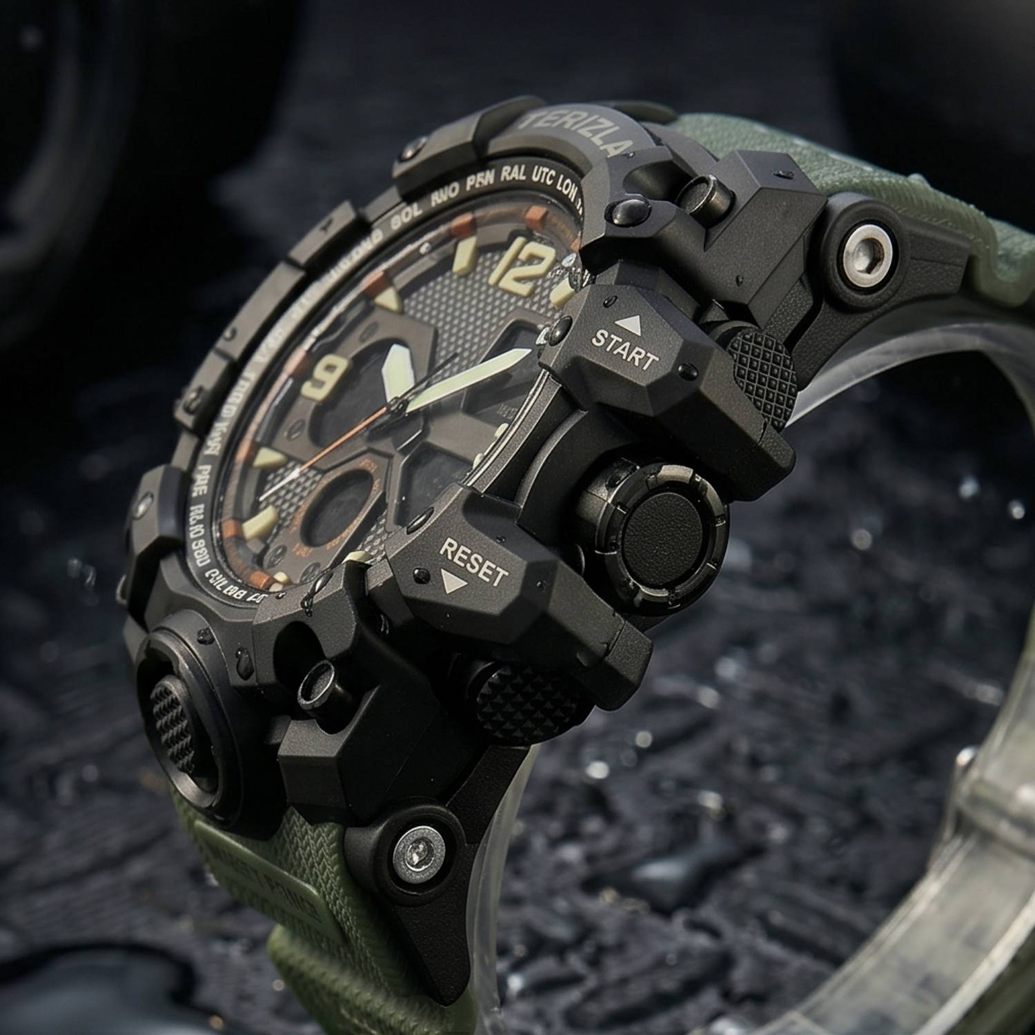 TERIZLA 1327 Sport Green Army Watch - Image 2