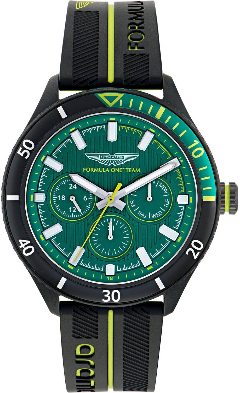 Aston Martin MTFP1F50343 Aramco Round 46mm Green Dial Analog Watch - For Men