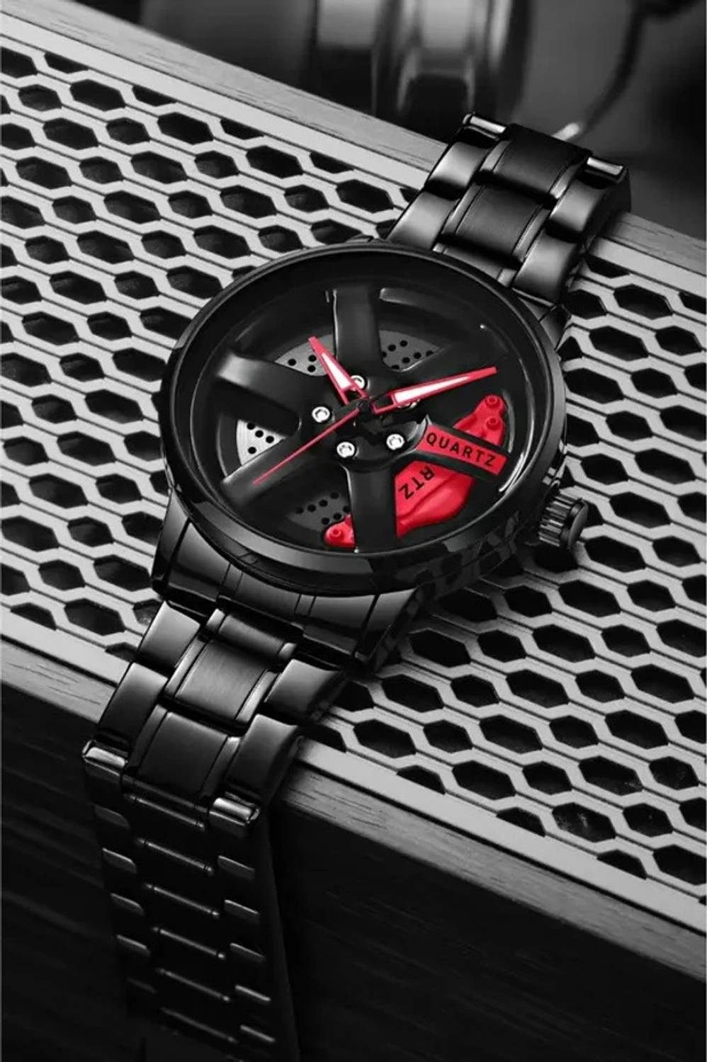Amience Spinning Wheel Red Watch for Men - Image 1
