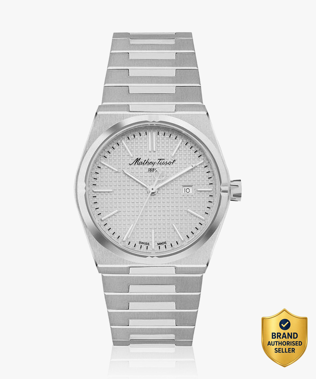 Image of Mathey-Tissot D117AS Swiss Made Quartz Silver Dial Analog Watch - For Women