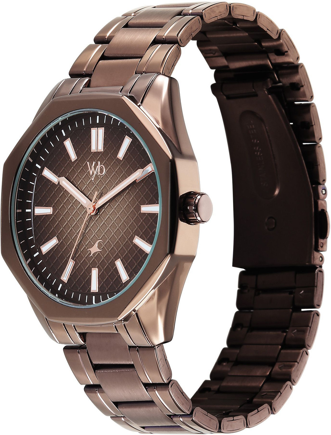 Image of Fastrack Vyb Quest Fastrack Vyb Quest Quartz Brown Dial Brown Strap Analog Watch - For Men