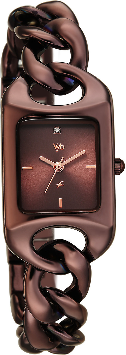 Image of Fastrack Vyb Prodigy Fastrack Vyb Prodigy Quartz Brown Dial Chocolate Brown Strap Analog Watch - For Women