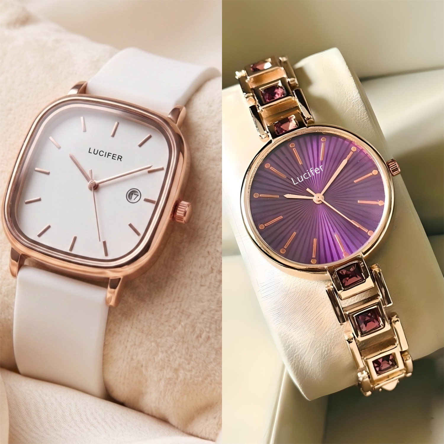 Image of Lucifer Women Watch Combo, Ladies Watch Combo, Girls Watch Combo, Pack of 2 Watches Analog Watch - For Women LFRM051CK