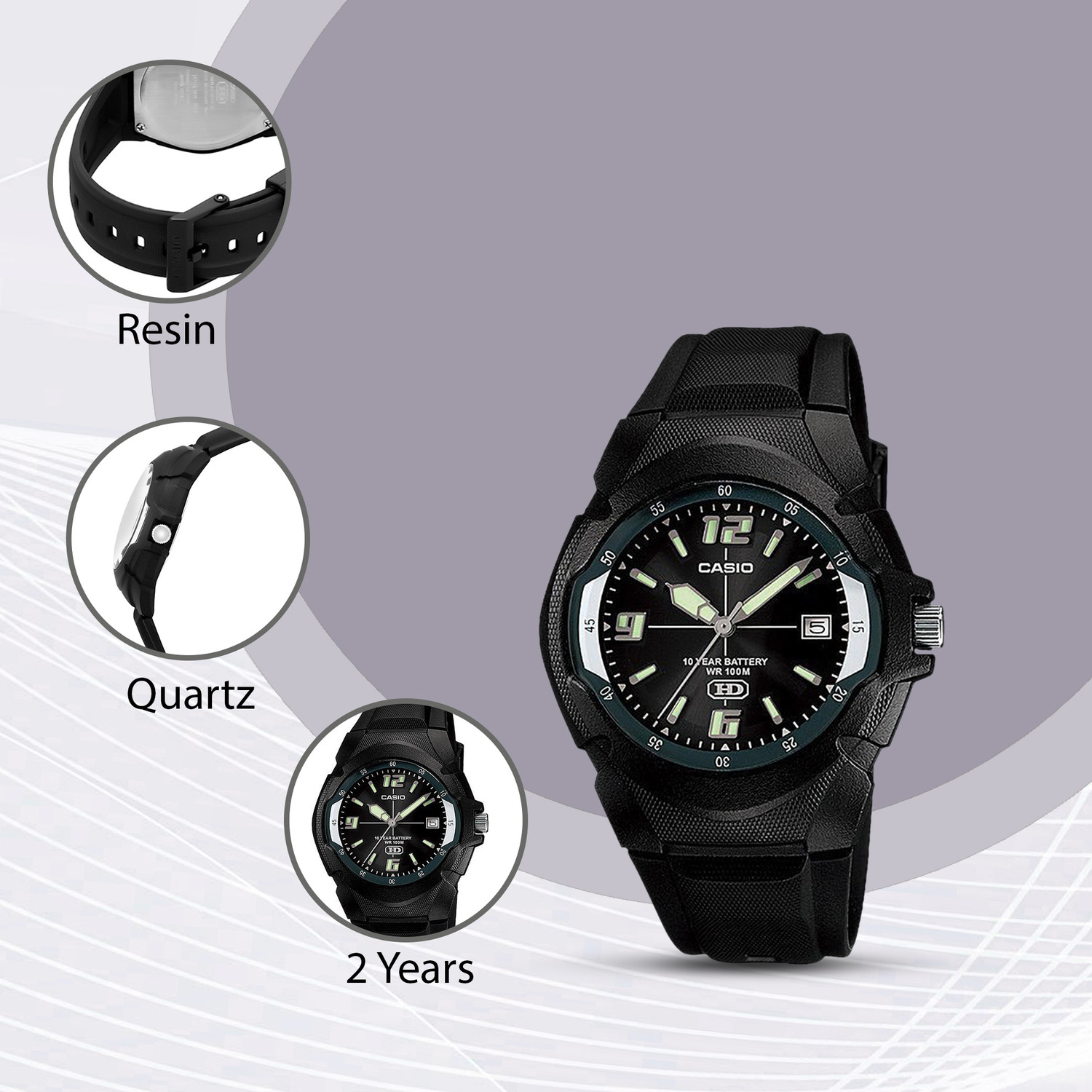 Image of CASIO MW-600F-1AVDF Youth Analog ( MW-600F-1AVDF ) Analog Watch - For Men