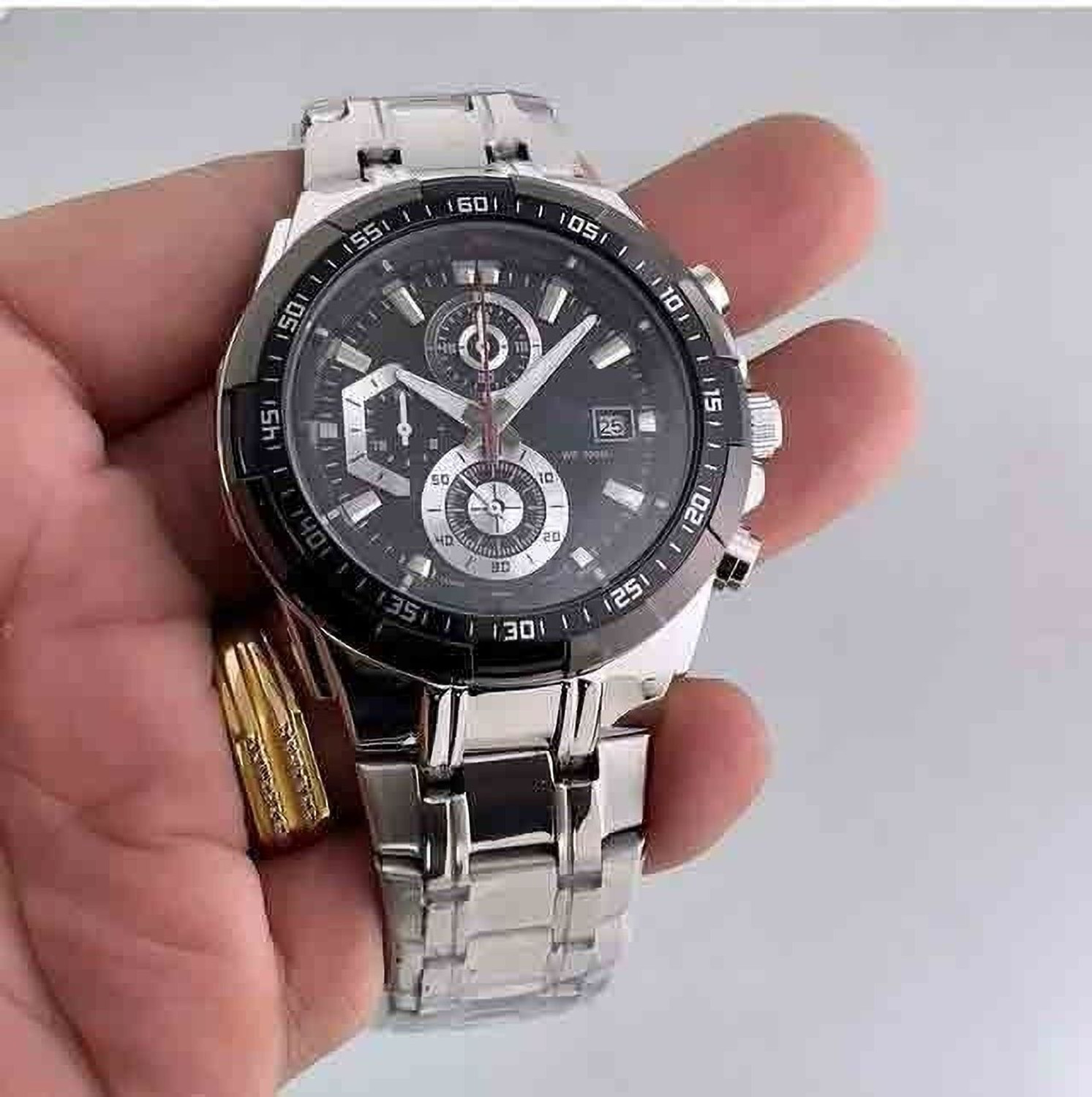 Image of faxon Chorno working watch Dial Black color Analog Watch - For Men