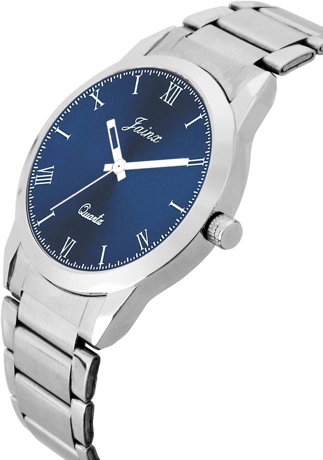 JAINX JM7136 Blue Dial Stainless Steel Strap Analog Watch - For