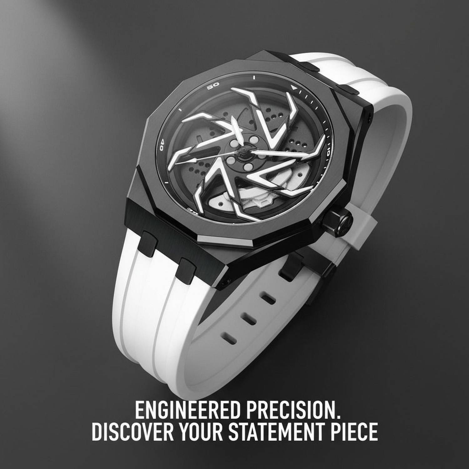 IIK Men's Car Wheel Watch with Spinning Rim - Image 3