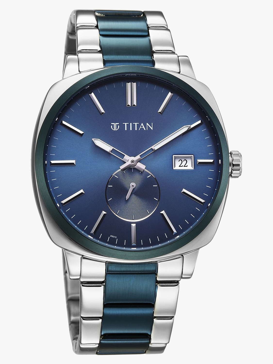 Image of Titan Classique Suave 2.0 Titan Classique Suave 2.0 Blue Dial Silver Blue Stainless Steel Strap Analog Watch - For Men
