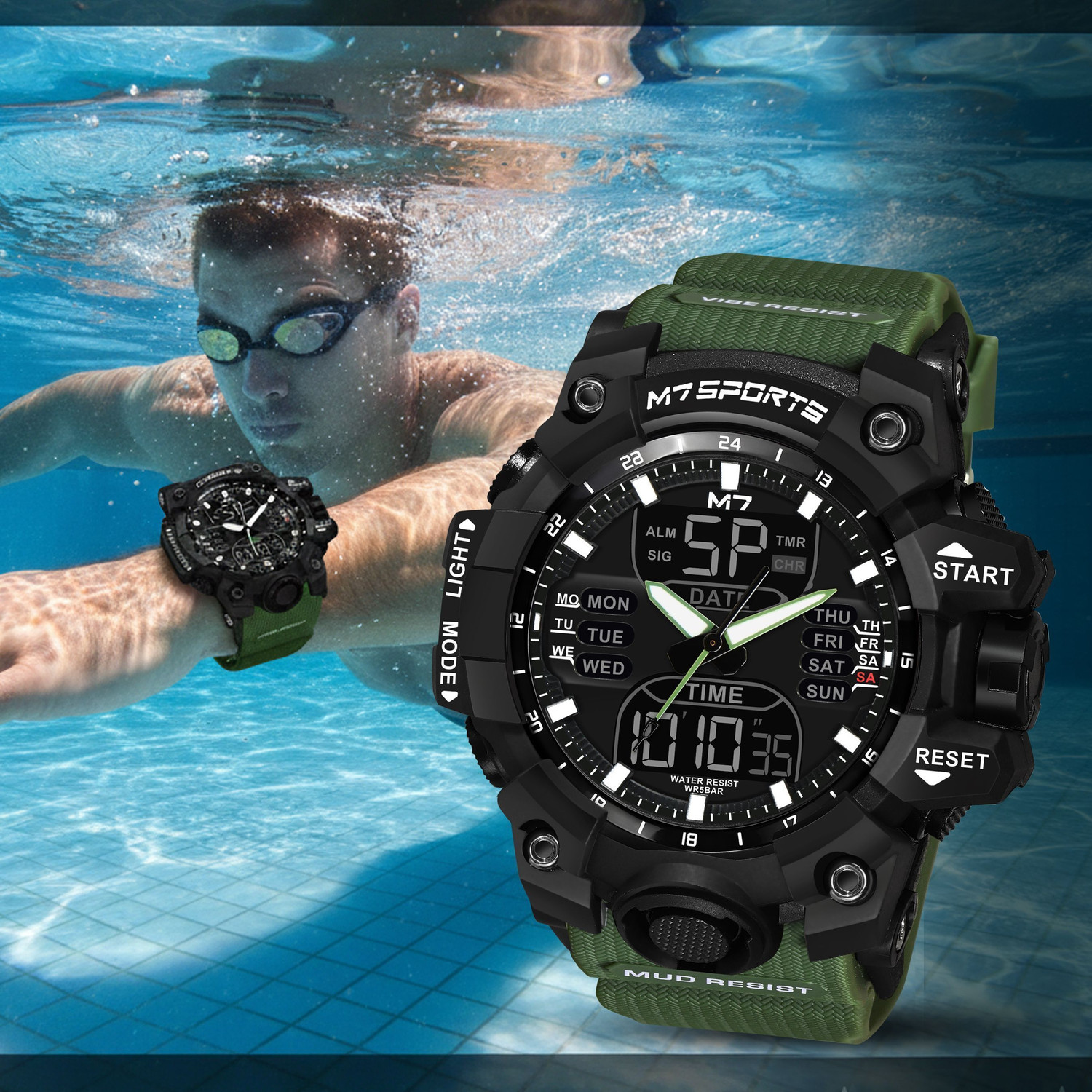 Image of M7 By Metronaut M7-8013 M7 Adventure Chrono Series Analog-Digital Watch - For Men