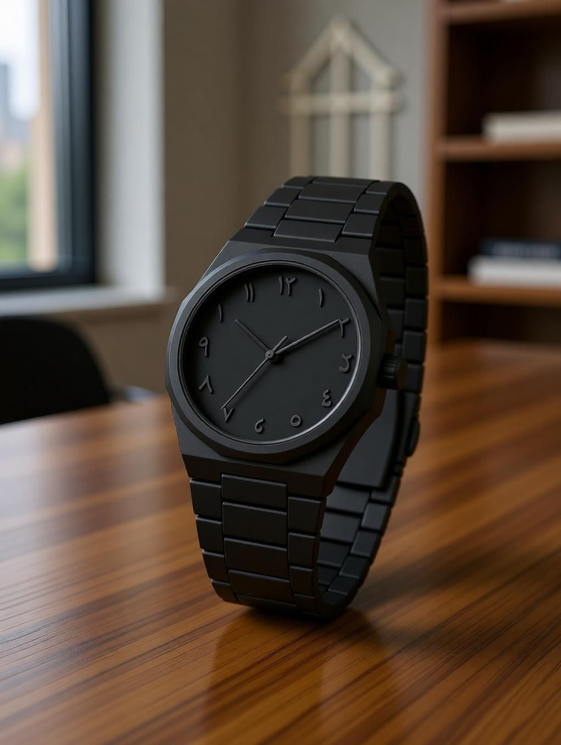 Image of SABR Luxury Cess Aura Black Arabic Urban Series Analog Watch - For Men