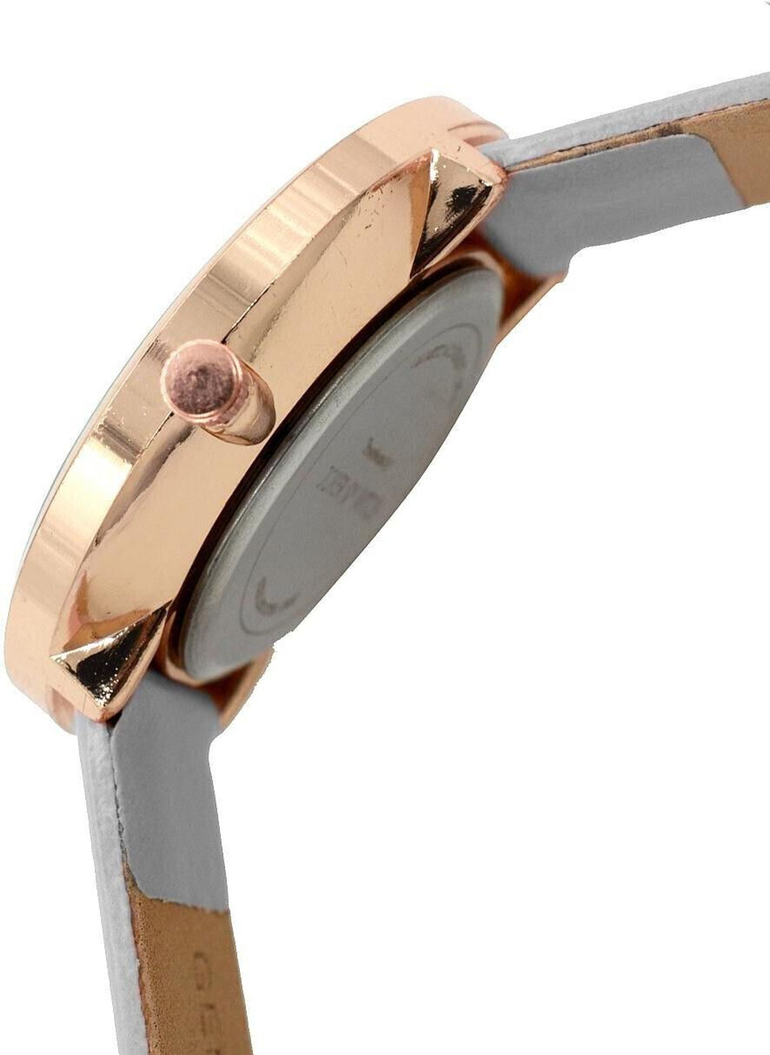 Image of Joker & Witch Jokr & Wich Hailey 36mm White Dial 18mm Grey Faux Leather Watch for Women Analog Watch - For Women