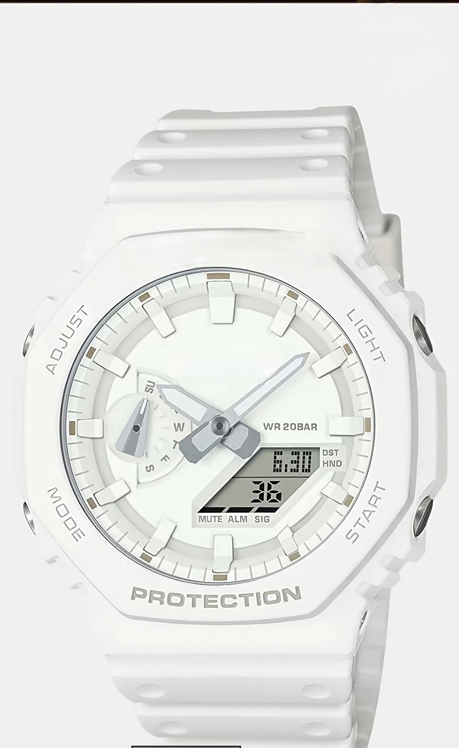Image of Fiveyearwarrant SuperShock white Super shock Analog-Digital Watch - For Men