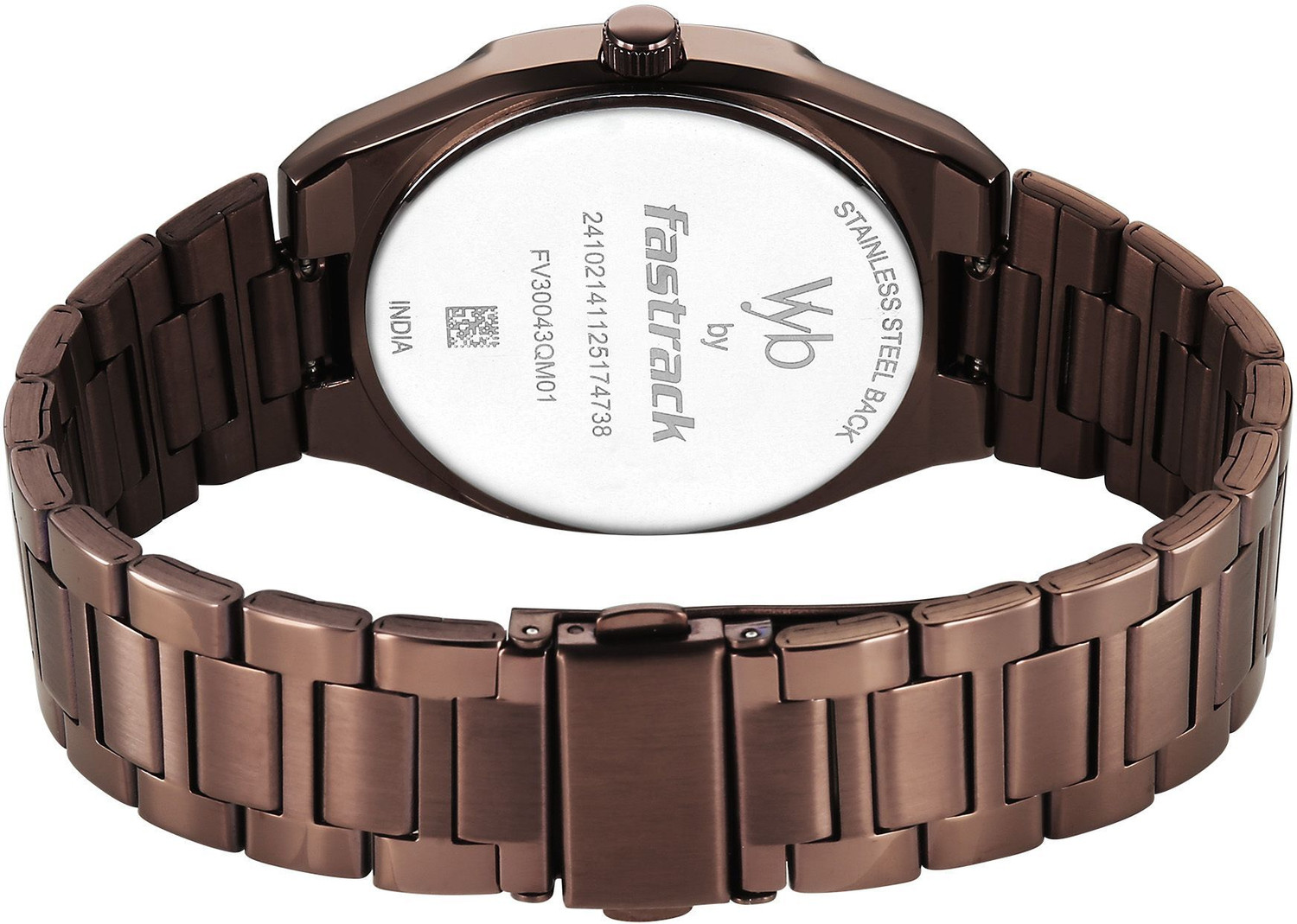Image of Fastrack Vyb Nimbus Fastrack Vyb Nimbus Quartz Black Dial Brown Strap Analog Watch - For Men