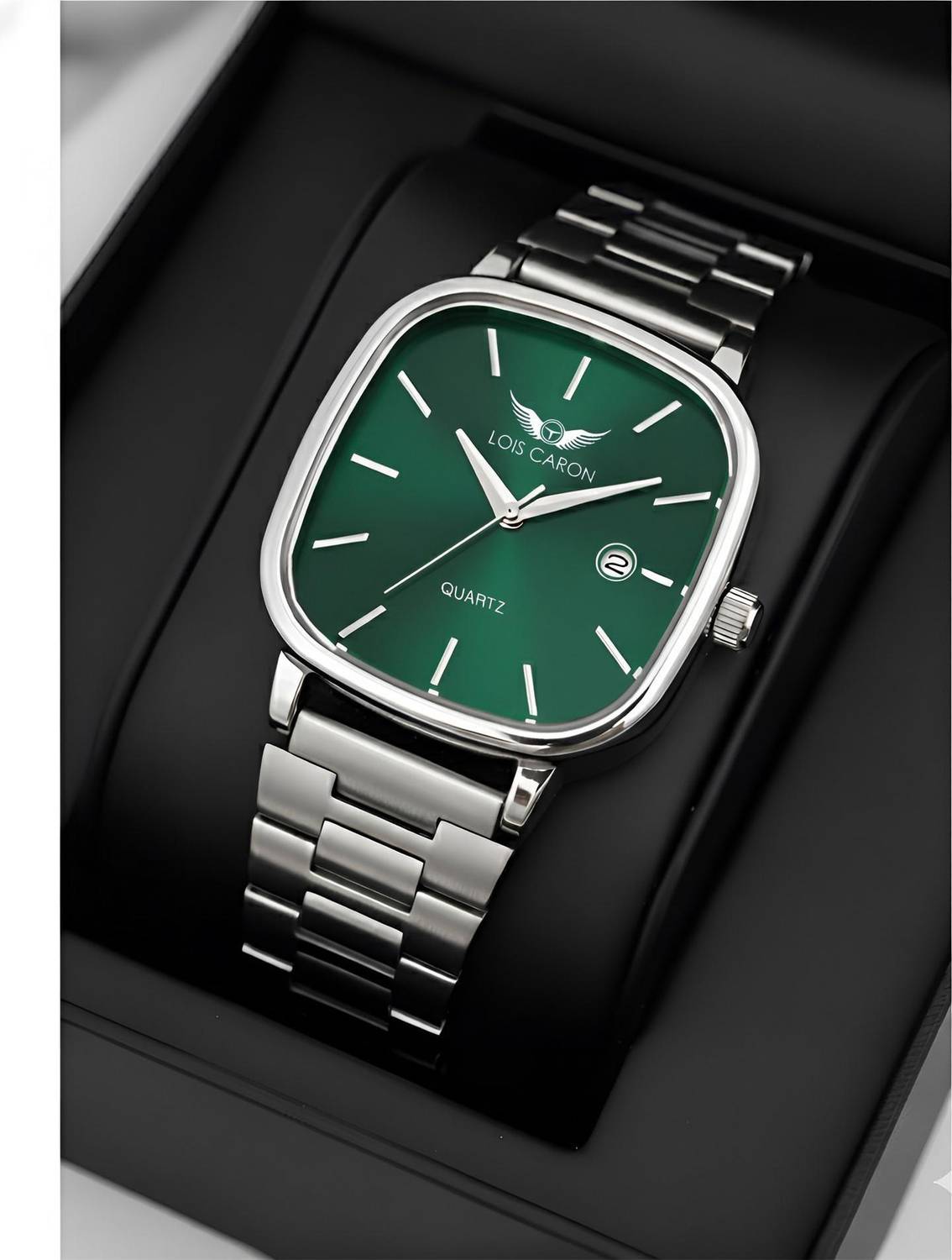 LOIS CARON LCS-8392 Square Quartz Analog Watch - Image 1