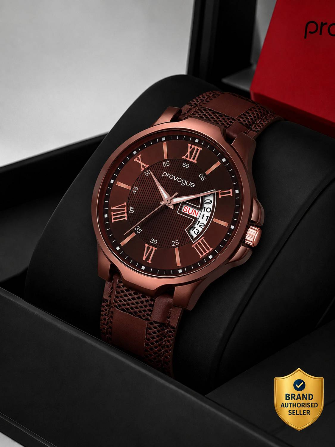 PROVOGUE Men's Analog Watch with Day and Date - Image 5