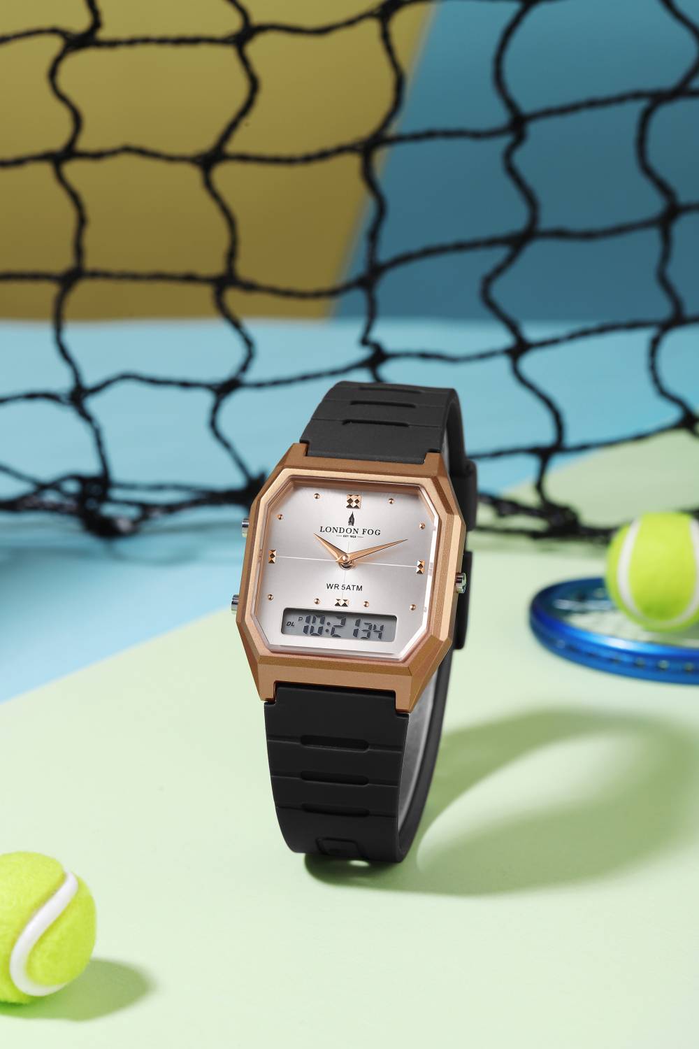 London Silver Dial Rose Gold Case Watch - Image 3