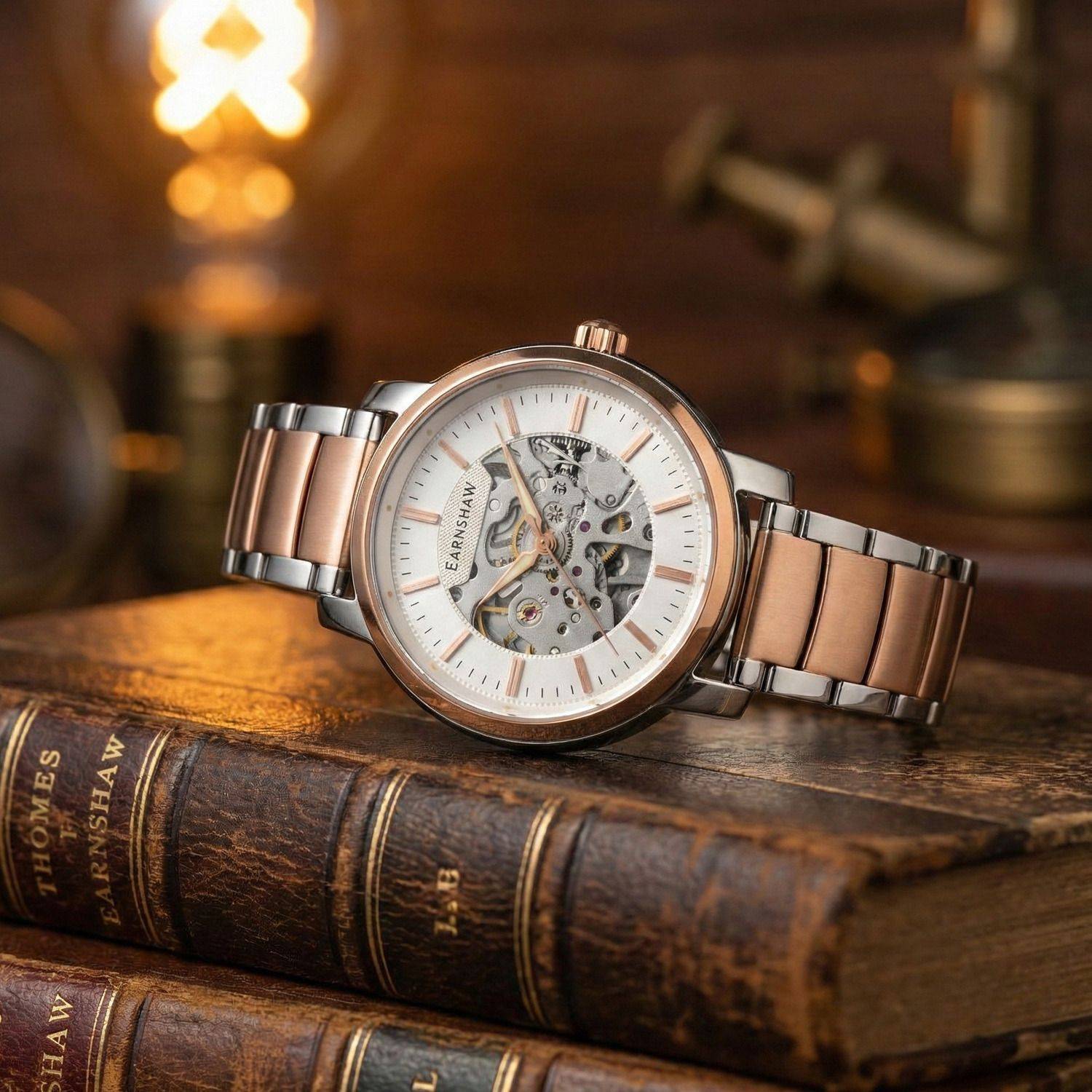 Earnshaw New Holland Skeleton Automatic Analog Watch - Image 5
