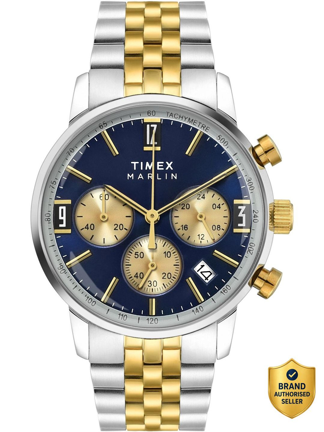 Image of TIMEX TWEG26708 Marlin Round 42mm Blue Dial Analog Watch - For Men