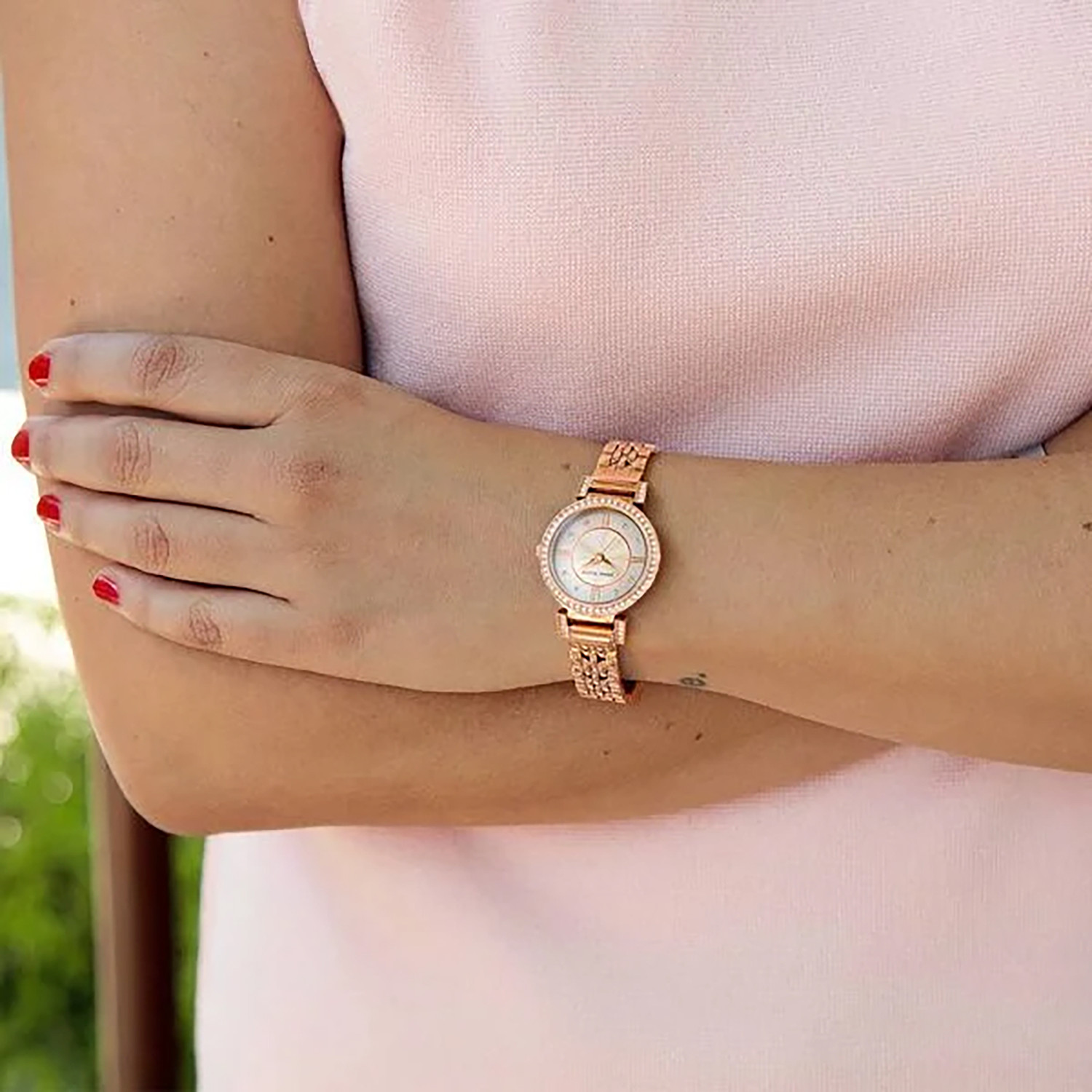 Image of Anne Klein AK2928NVRG Analog Watch - For Women