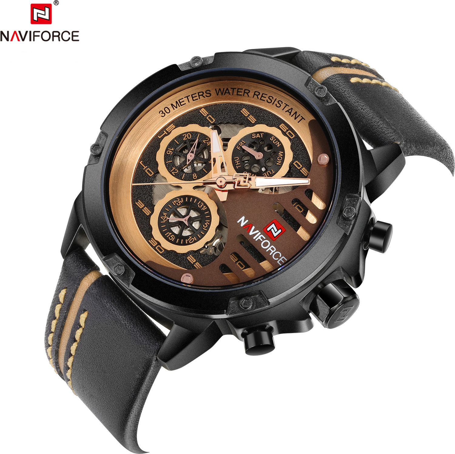 Image of NAVIFORCE NAVIFORCE 9110 NF9110 Analog Watch - For Men