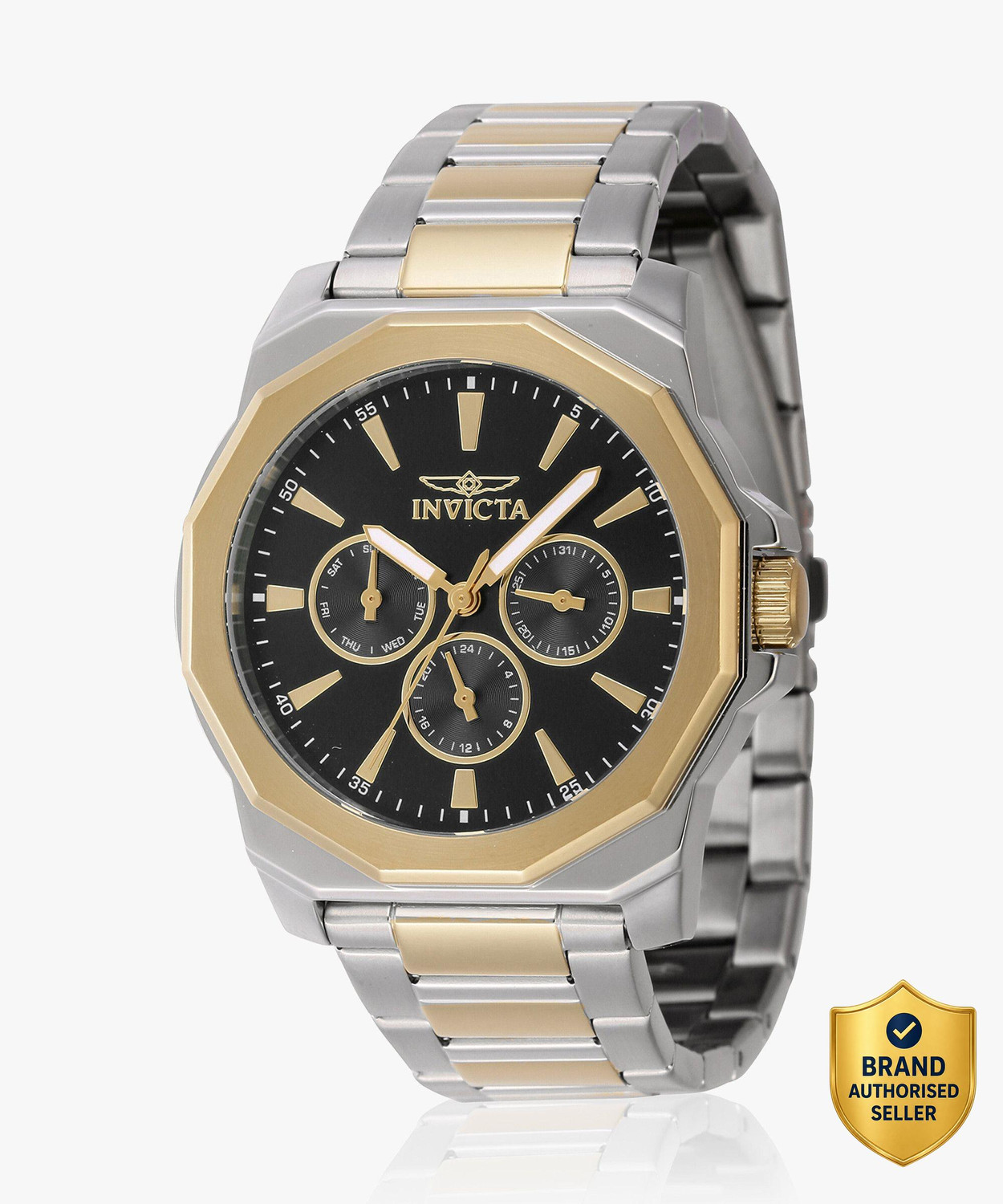 Image of INVICTA 46845 Speedway Quartz Black Dial Analog Watch - For Men