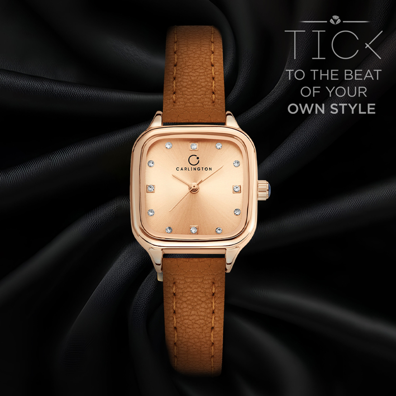 Image of Carlington CT 201 Rose Brown Carlington Aura Series Premium Ladies Wrist Watches Analog Watch - For Women