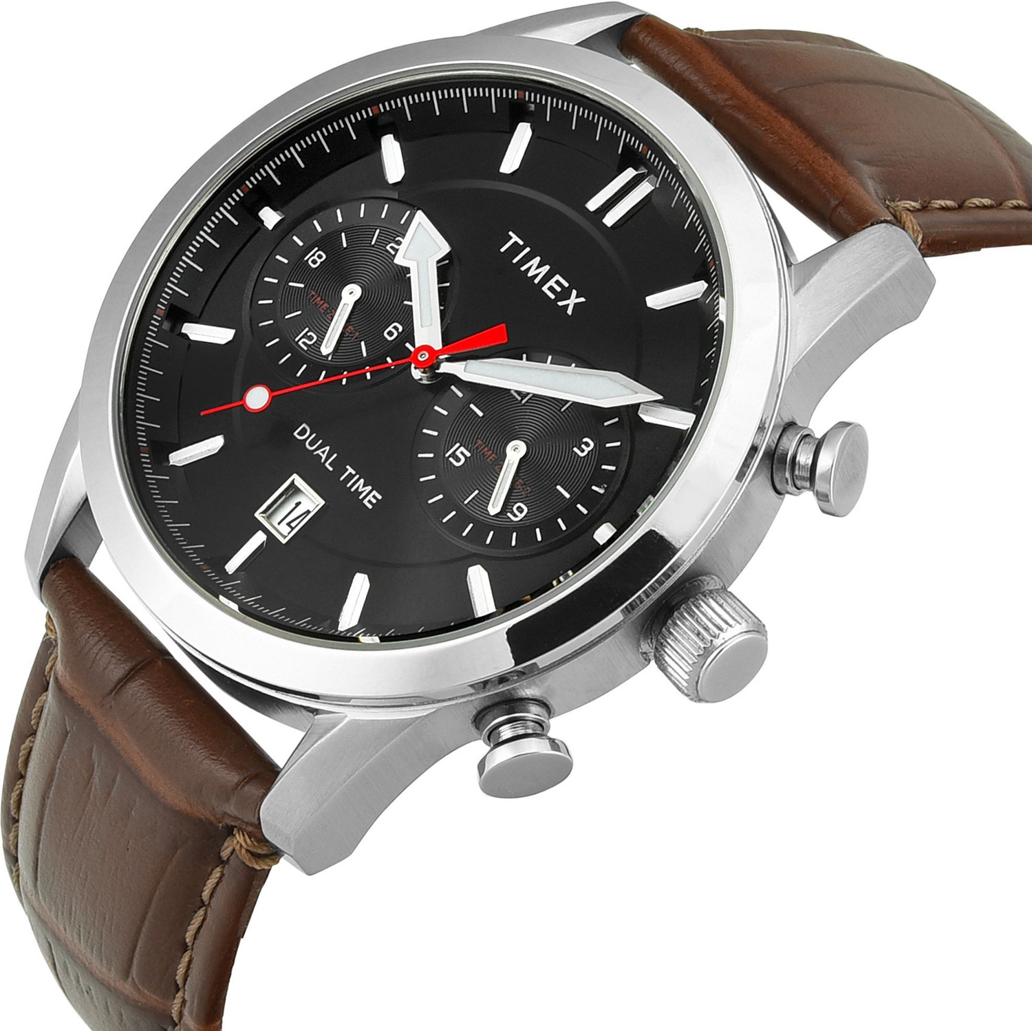 Image of TIMEX Dual time with Date, Black Dial Analog Watch - For Men