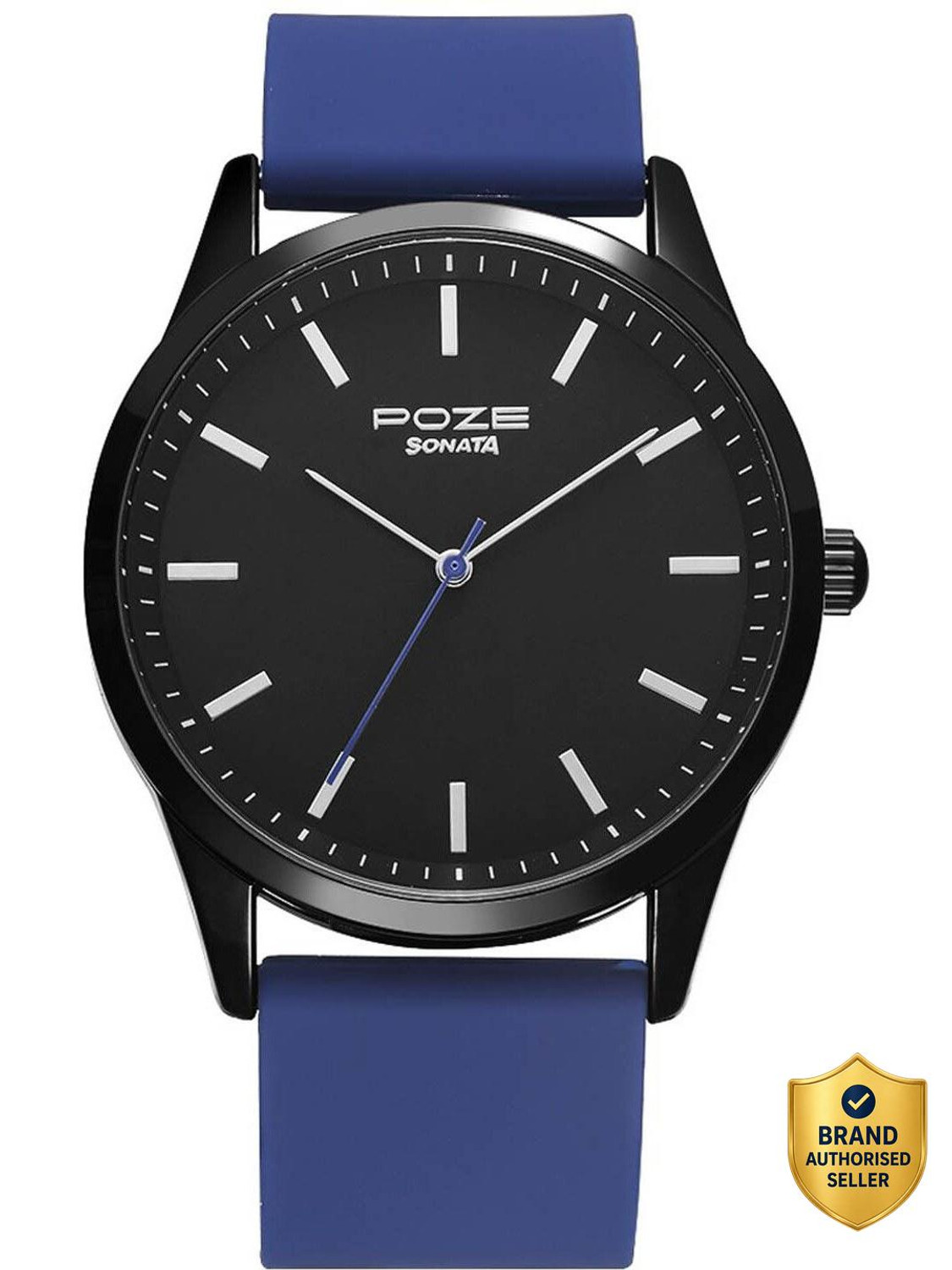 Image of SONATA Poze by Sonata Quartz Analog Black Dial Silicone Strap Watch for Men Analog Watch - For Men