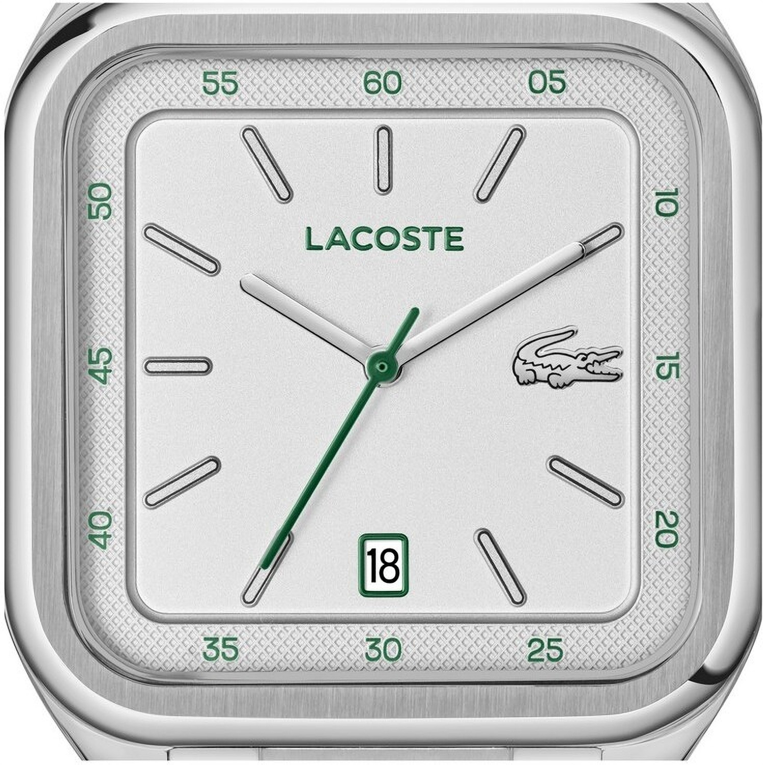 Image of LACOSTE LACOSTE.12.12 UP Lacoste Lacoste.12.12 Up Qtz Basic Silver Square Dial Men's Watch-2011460 Analog Watch - For Men