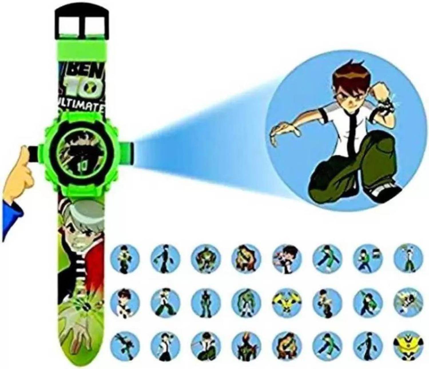 ADAMO 906GGR02 Digital 24 Images Ben10 Projector Watch for Kids Watch for Boys Digital Watch - For Boys