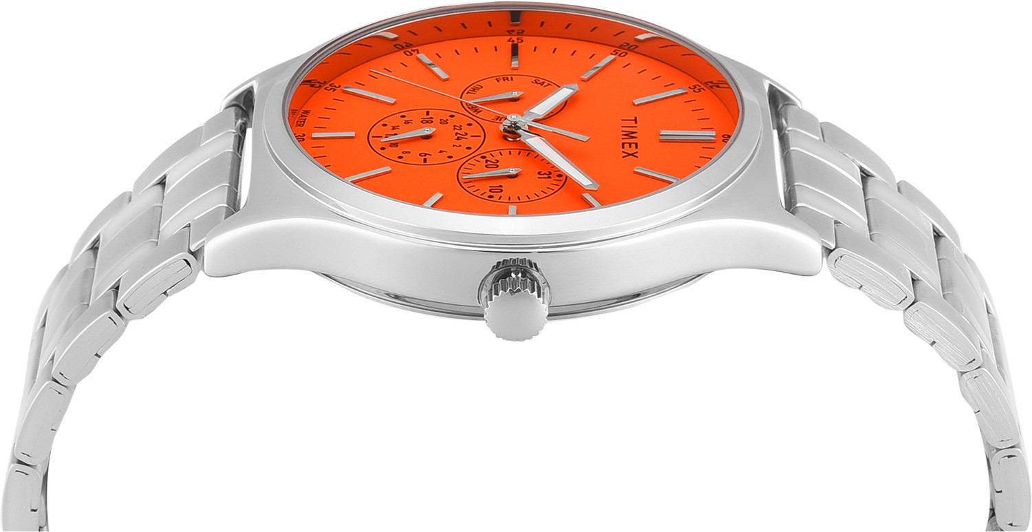 Image of TIMEX Multifunction Orange Dial Analog Watch - For Men