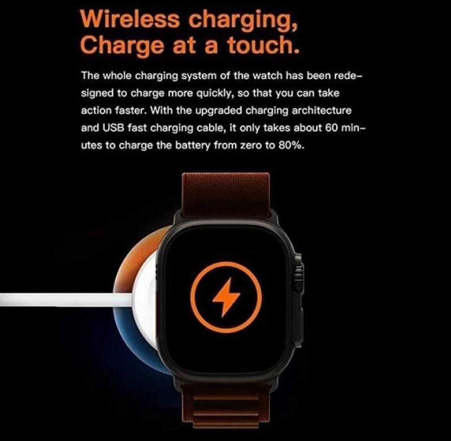 Image of SHYAM Ultra T800 Series 8 Bluetooth Call Fitness Bracelet Magnetic Charging Ultra T800 Series 8 Watch Bluetooth Call Fitness Bracelet Magnetic Charging Digital Watch - For Men & Women