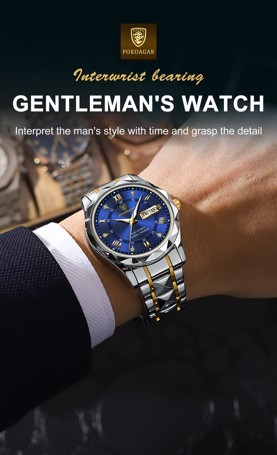 Image of POEDAGAR PD615G-A Analog Watch - For Men