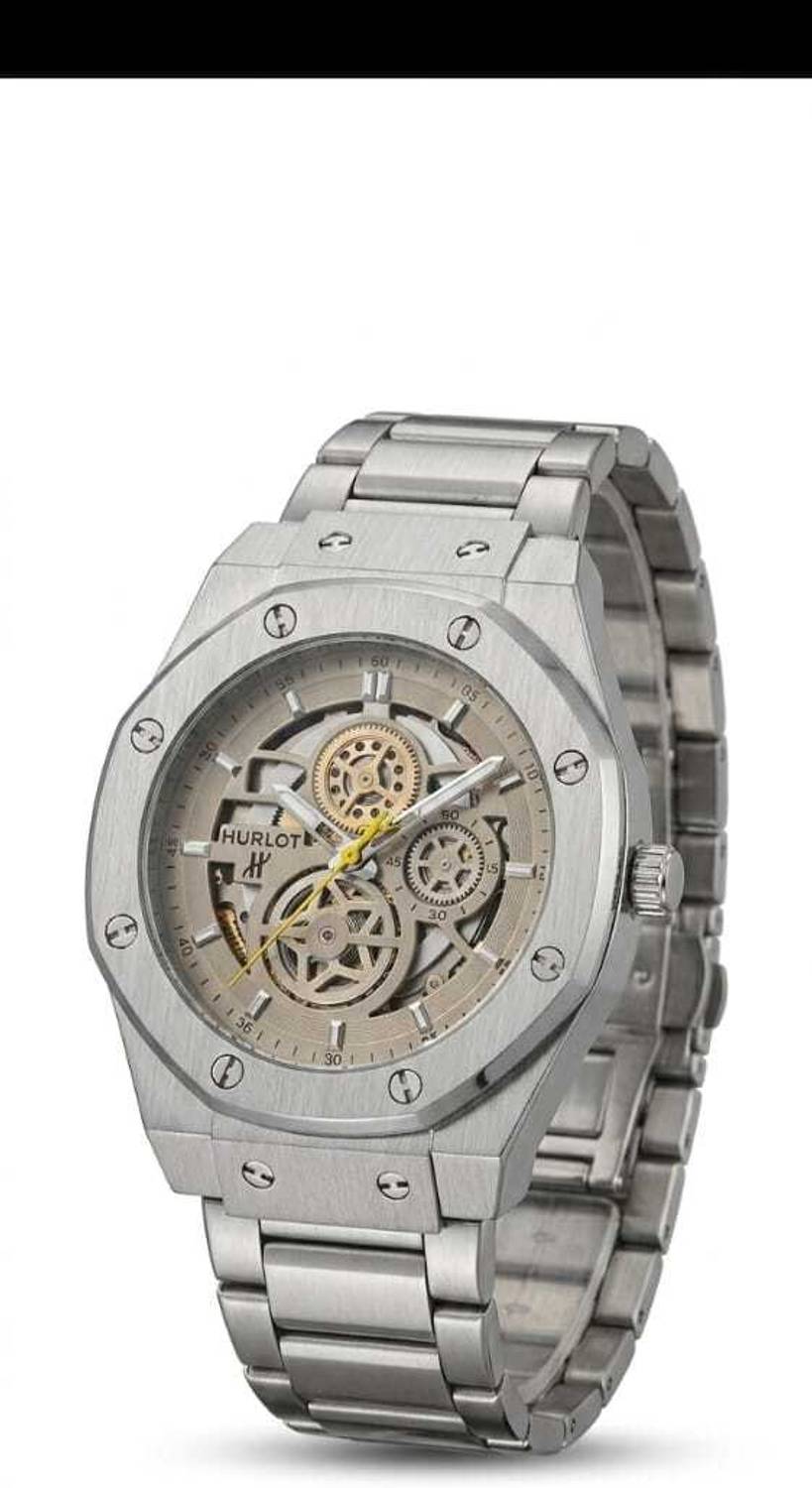 AZDAHA Men's Silver Stainless Steel Watch - Image 1