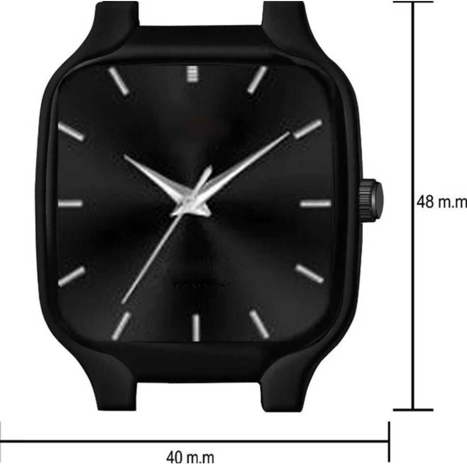 Fanish fashion Obsidian Black Series All Black Metal Chain Square